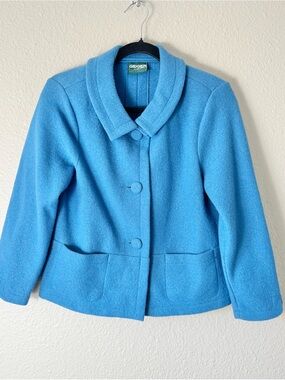 Vintage Geiger of Austria Blue Wool Jacket Size Small